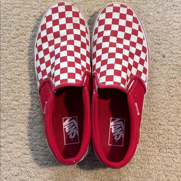 Red Checkerboard Vans - Picture 2 of 6